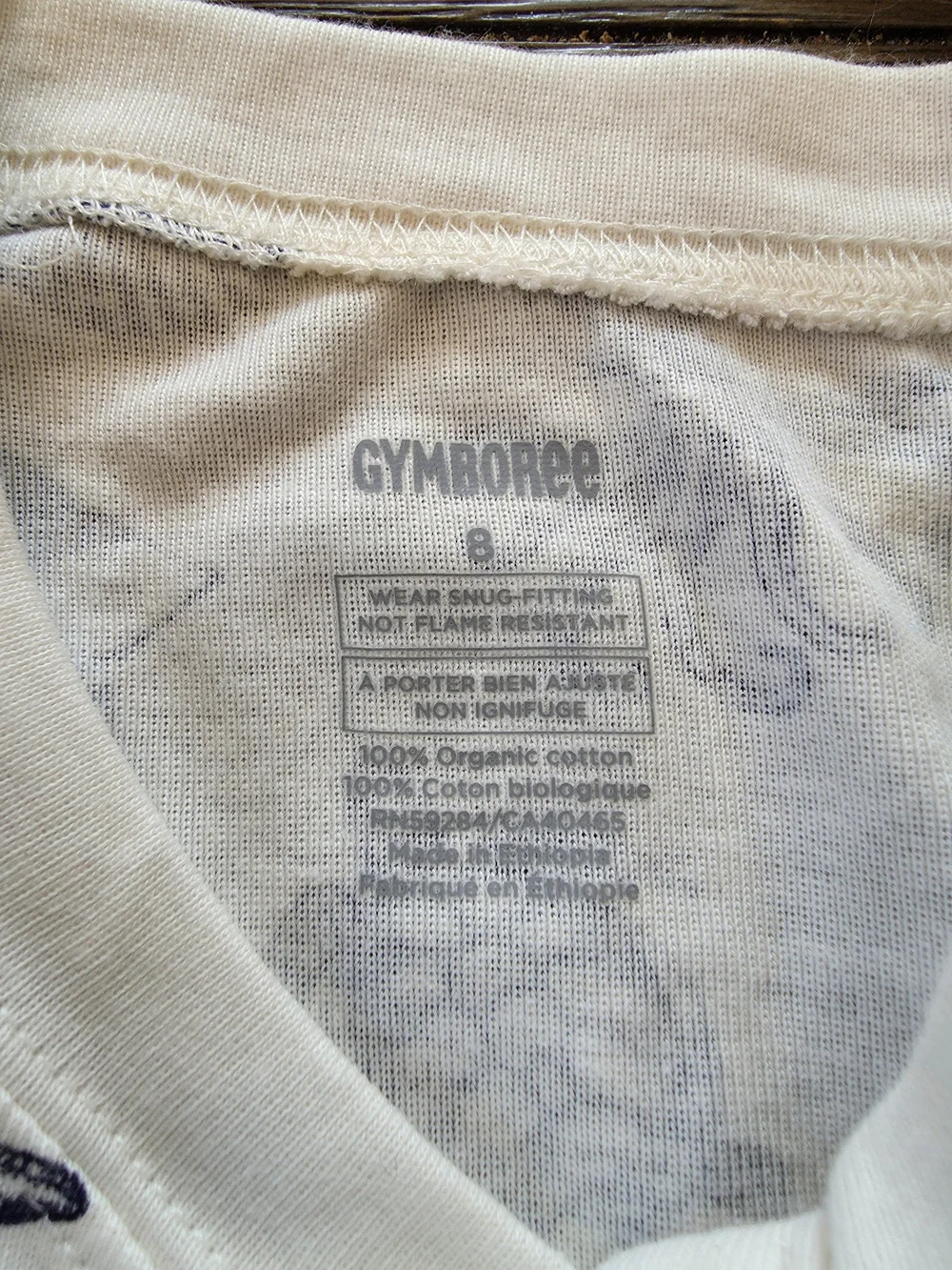 Gymboree Nautical Print Toddler Pajama Set - White & Navy Size 8